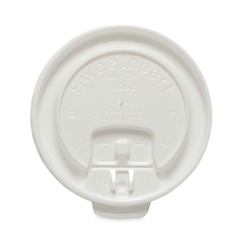 SOLO DLX10R-00007 Lift Back and Lock Tab Cup Lids For 10 oz. Trophy Foam Cups - White (2000/Carton)