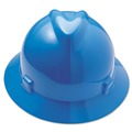 Hard Hats | MSA 475368 V-Gard Slotted Full-Brim Hat with Fas-Trac III Suspension - Blue image number 4