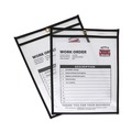  | C-Line 46912 75 Sheets 9 in. x 12 in. Stitched Shop Ticket Holders - Clear (25/Box) image number 2
