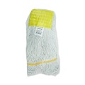 Office Jansan | Boardwalk BWK501WH 5 in. Headband Cotton/Synthetic Super Loop Wet Mop Head - Small, White (12/Carton) image number 2