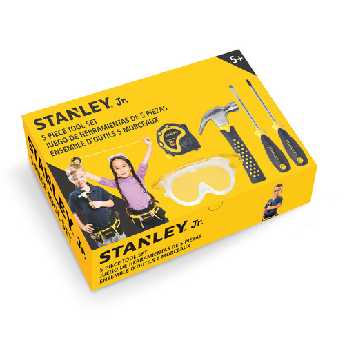 Stanley Jr. 10-Piece Kid's Tool Kit with Hammer, Screwdrivers, Tool Belt,  and Safety Goggles in the Kids Tool Kits department at