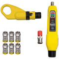 Electronics | Klein Tools VDV002-820 9-Piece Coax Push-On Connector Installation and Test Kit image number 0
