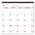 Office Jansan | Brownline C1731 12-Month (Jan to Dec): 2026 22 in. x 17 in. Monthly Desk Pad Calendar - White/Burgundy Sheets, Black Binding, Black Corners image number 2