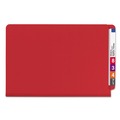 File Folders | Smead 29783 2 in. Expansion End Tab Pressboard Classification Folders - Bright Red/Legal Size (10/Box) image number 3