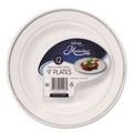Food Service | WNA RSMP91210WSLV 9 in. Diameter Masterpiece Plastic Dinnerware - White/Silver (10/Pack) image number 0