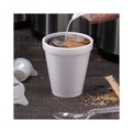 Cups and Lids | Dart 8J8 8 oz. Foam Drink Cups - White (25/Pack) image number 2