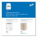 Toilet Paper Dispensers | Scott 46254 Essential 13.06 in. x 11 in. x 16.94 in. Manual Hard Roll Towel Dispenser - White (1/Carton) image number 8