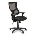  | Alera ALEELT4218S Elusion II Series Suspension Mesh Mid-Back Synchro Seat Slide Chair - Black image number 1