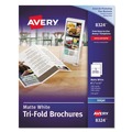 Office Jansan | Avery 08324 8.5 in. x 11 in. 92 Bright Tri-Fold Brochures - Matte White (100/Box) image number 0
