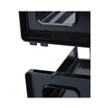  | Universal UNV08100 13 in. x 9 in. x 2.75 in. Recycled 2-Section Plastic Side Load Desk Tray - Letter, Black (2/Pack) image number 2