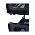 Office Jansan | Universal UNV08100 13 in. x 9 in. x 2.75 in. Recycled 2-Section Plastic Side Load Desk Tray - Letter, Black (2/Pack) image number 2