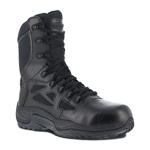 Footwear | Reebok RB8874-M-09.5 Reebok Rapid Response RB 8 in. Stealth Boot with Side Zipper - 9.5M, Black image number 0