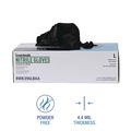 Work Gloves | Boardwalk 396LBXA 4.4 mil Disposable General-Purpose Powder-Free Nitrile Gloves - Large, Black (100/Box) image number 5