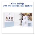 Office Jansan | Avery 05711 Economy 1 in. Capacity 11 in. x 8.5 in. View Binder with 3 Round Rings - White image number 4