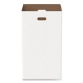 Trash & Waste Bins | Gritt Commercial GRI52030G4 30 Gallon Corrugated Cardboard Trash Can and Recycling Container, White, 4/Carton image number 1