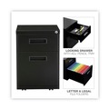  | Alera ALEPABFBL 14.96 in. x 19.29 in. x 21.65 in. 2-Drawers Box/Legal/Letter Left/Right File Pedestal - Black image number 8