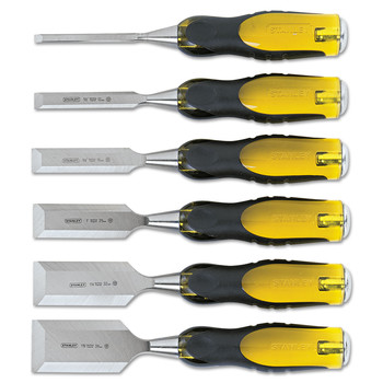 CHISELS FILES AND PUNCHES | Stanley 16-971 6-Piece FATMAX THRU-TANG Wood Chisel Set