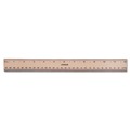 Rulers & Yardsticks | Universal UNV59021 12 in. Standard Flat Wood Ruler with Double Metal Edge - Clear Lacquer image number 1
