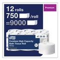 Tissues | Tork 472885 2-Ply Coreless High Capacity Bath Tissue - White (12/Carton) image number 2
