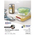 Office Jansan | Avery 04224 1.25 in. x 2.38 in. Dissolvable Labels with Sure Feed - White (90/Pack) image number 0