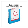 Office Jansan | Universal UNV20733 11 in. x 8.5 in. 2 in. Capacity 3 Rings Slant D-Ring View Binder - Light Blue image number 6