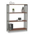  | Linea Italia LITTR735CH Trento Line 31.5 in. x 11.5 in. x 43.25 in. 4 Shelf Bookcase - Cherry image number 5