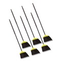 Brooms | Rubbermaid Commercial FG638906BLA 46 in. Smooth Sweep Angled Broom - Jumbo, Black/Yellow (6/Carton) image number 0