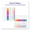 Office Jansan | Avery 11163 Ready Index 11 in. x 9.25 in. 8-Tab 1 to 8 Extra Wide Tabs Customizable TOC Dividers - Multicolor Tabs/White (1-Set) image number 4