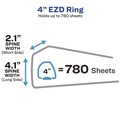 Office Jansan | Avery 79984 3 Locking One Touch EZD Rings 4 in. Capacity 11 in. x 8.5 in. Heavy-Duty Non-View Binder with DuraHinge - Black image number 1