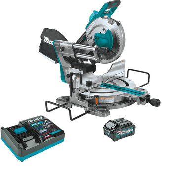 Makita 40V max XGT Brushless Lithium Ion 10 in. Cordless AWS Capable Dual Bevel Sliding Compound