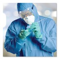 Bib Overalls | KleenGuard 45024 A40 Elastic-Cuff Ankle Hood and Back Coveralls - X-Large Blue (24/Carton) image number 4