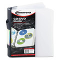  | Innovera IVR39300 3-Ring CD/DVD Refillable Binder Holds 90 Discs - Midnight Blue/Clear image number 0