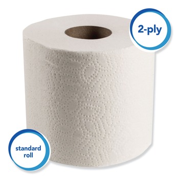 PAPER TOWELS AND NAPKINS | Scott 4460 Essential 2-Ply Septic Safe Standard Bathroom Tissue - White (550 Sheets/Roll)