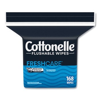 PRODUCTS | Cottonelle 10358CT Fresh Care Flushable Cleansing Cloths, White, 5x7 1/4, 168/pack,8 Pack/carton