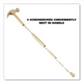 Office Jansan | Great Neck 19006 6.5 in. Long Nesting Handle 5-in-1 Carpenter's Hammer with 4 Screwdrivers - Gold image number 5