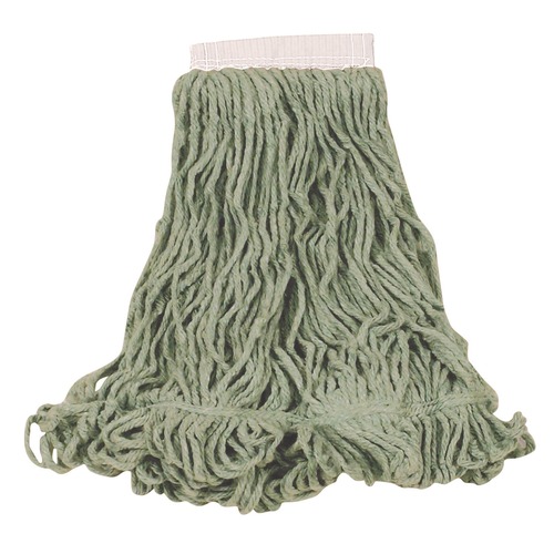 Mops | Rubbermaid Commercial FGD25306GR00 Super Stitch Blend Cotton/Synthetic Mop Head - Large, Green (6/Carton) image number 0