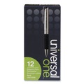 Office Jansan | Universal UNV15540 1 mm Comfort Grip Retractable Ballpoint Pen - Medium, Black (1 Dozen) image number 3