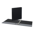 Office Jansan | Universal UNV20741 11 in. x 8.5 in. 1 in. Capacity 3 Rings Slant D-Ring View Binder - Black image number 1