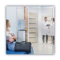 Office Furniture Accessories | MasterVision DSP123046 49 in. x 22 in. x 69 in. Protector Series Mobile Glass Panel Divider - Clear/Aluminum image number 6