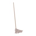 Mops | Boardwalk BWKCD50016S 16 oz. Cotton Head Deck Mop with 50 in. Wood Handle (12/Carton) image number 2