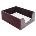  | Carver CW08213 10.13 in. x 12.63 in. x 5 in. Double-Deep Hardwood Stackable Letter Desk Trays - Mahogany image number 2