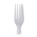 Cutlery | Dixie FH207 Heavyweight Plastic Cutlery Forks - White (1000/Carton) image number 3