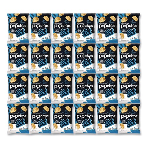 Food Service | popchips SMC71100 0.8 oz Bag Potato Chips - Sea Salt Flavor (24/Carton) image number 0