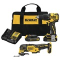 Combo Kits | Factory Reconditioned Dewalt DCK224C2R ATOMIC 20V MAX Brushless Lithium-Ion 1/2 in. Cordless Hammer Drill Driver and Oscillating Multi-Tool Combo Kit with 2 Batteries (1.5 Ah) image number 0