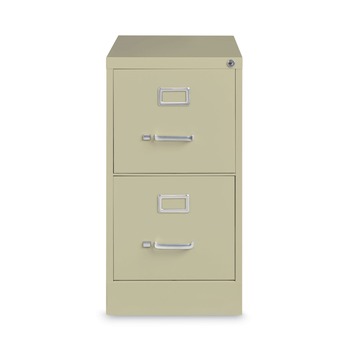 Alera 26126 15 in. x 26.5 in. x 28.37 in. Letter-Size Two-Drawer Economy Vertical File - Putty
