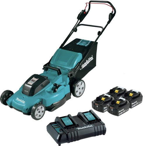 Push Mowers | Makita XML10CM1 36V (18V X2) LXT Brushed Lithium-Ion 21 in. Cordless Lawn Mower Kit with 4 Batteries (4 Ah) image number 0