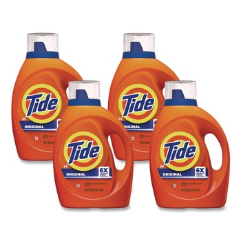 Tide 84 oz. Bottle 64 Loads HE Liquid Laundry Detergent - Original Scent (4/Carton)
