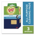 Cleaning Cloths | Scotch-Brite 7232FCT Dobie All-Purpose Cleaning Pad 4.3 x 2.6 0.5-in Thick Yellow 3/Pack 8 Packs/Carton image number 4
