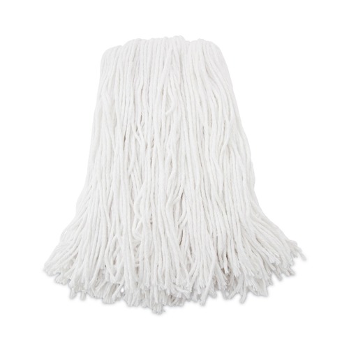 Just Launched | Boardwalk BWK216RCT 16 oz. Rayon Premium Cut-End Wet Mop Heads - White (12/Carton) image number 0