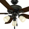 Ceiling Fans | Casablanca 54007 54 in. Ainsworth Gallery 3 Light Basque Black Ceiling Fan with Light image number 4